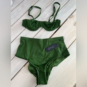 NWT CUUP BIKINI SET, GREEN, 1 + 2